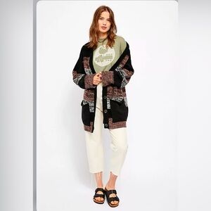 $148 NWT FREE PEOPLE Sz Small SOUTHPORT STRIPED CARDIGAN HELSINKI